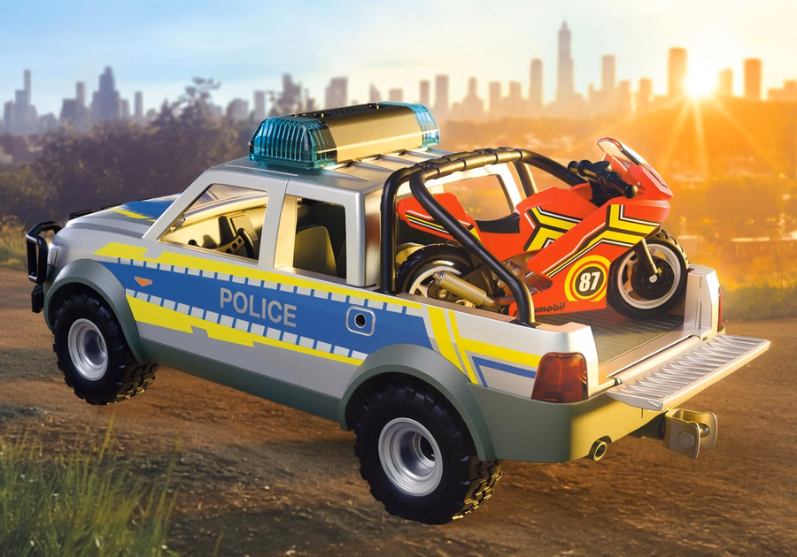 Police Chase with Pick-Up Truck