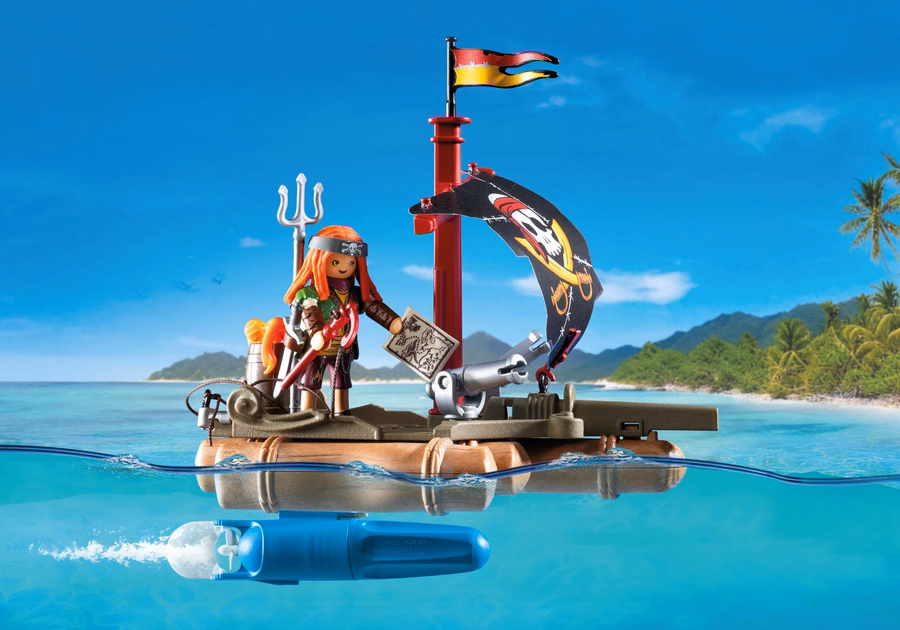Pirate Raft with Treasure